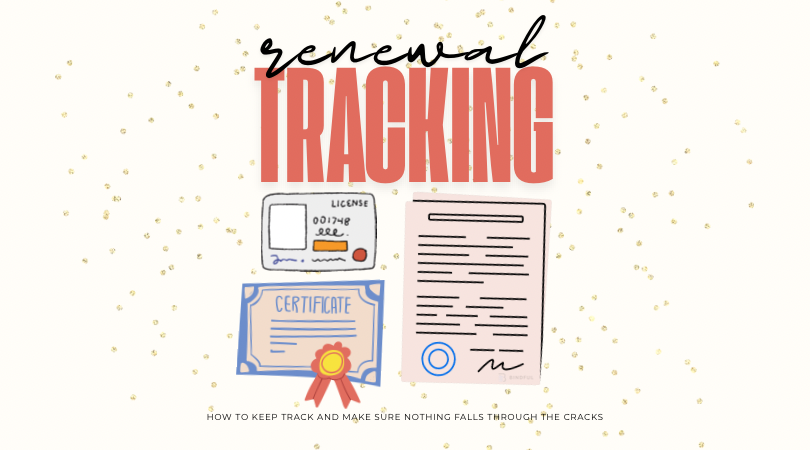 15 things (Facebook App) - Renewal tracking as a business owner, how to keep track and make sure nothing falls through the cracks